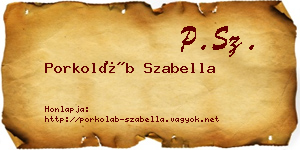 Porkoláb Szabella névjegykártya